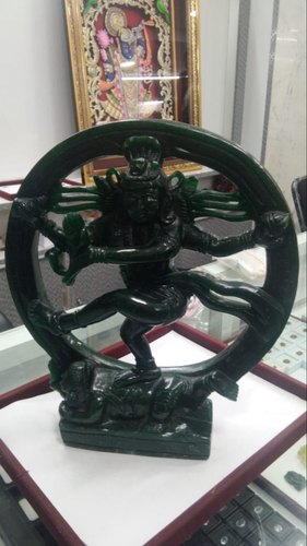 Green Aventurine Stone Polished Nataraja Statue, For Interior Decor, Packaging Type : Box