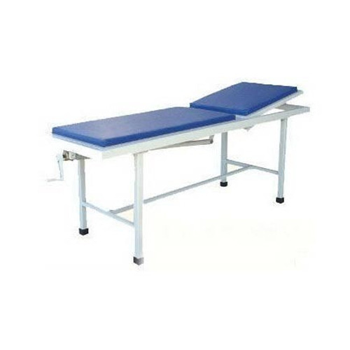 Iron Rexine Polished Examination Table, For Nursing Home, Folding Style : Auto Folding