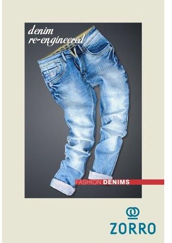 Zorro Faded Mens Denim Jeans, Waist Size : 30, 32, 34, 36, 38, 40