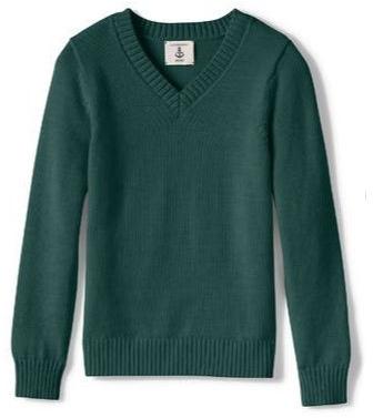 Oswal Plain School Uniform Sweater, Color : Green, Gender : Unisex, Neck Style : V Neck