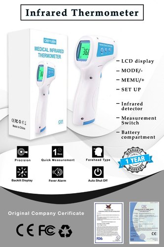 C01 Infrared Thermometer, Color : White