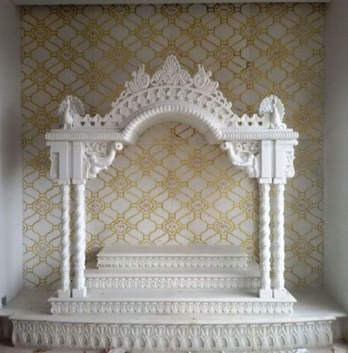 Polished Marble Temple, For Home, Feature : Dust Resistance, Good Quality, High Glossy Finish