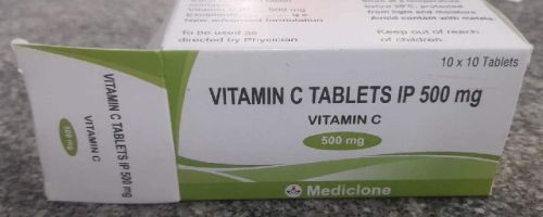 Mediclone Vitamin C 500mg Tablets, For Hospital, Clinical