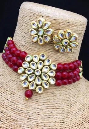 MP Brass Kundan Choker Set, Occasion : Party Wear