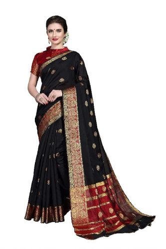 Unstitched Pure Silk Sarees, Width : 5.5 Meter