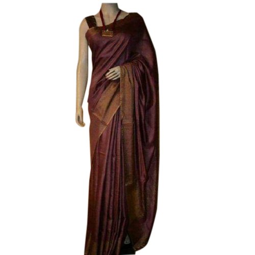 Stitched Tussar Munga Silk Sarees, Width : 5.5 Meter