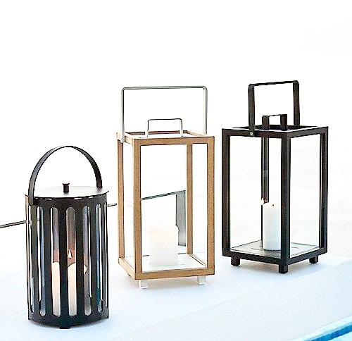 Polished Iron Metal Candle Lanterns, Size : 40x40x45cm