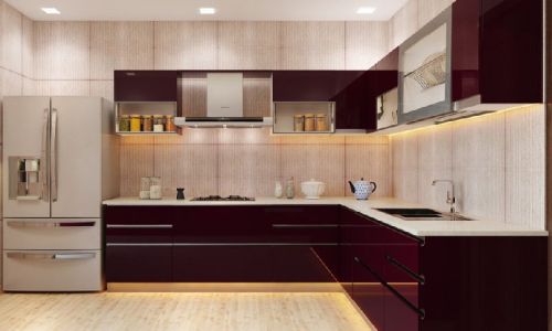 L Shaped Modular Kitchen