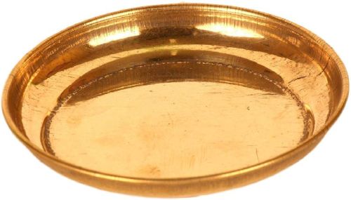 Polished Brass Plate, Shape : Round