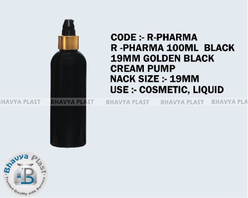 R-PHARMA 100 ML BLACK, Shape : Round