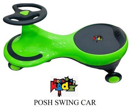 Rock Kidz Plastic Posh Magic Swing Car, For School/Play School, Color : Green