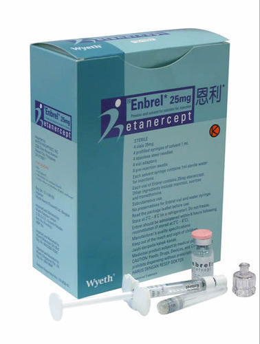 Enbrel 25mg Injection, For Commercial, Clinical, Hospital, Packaging Type : Vial