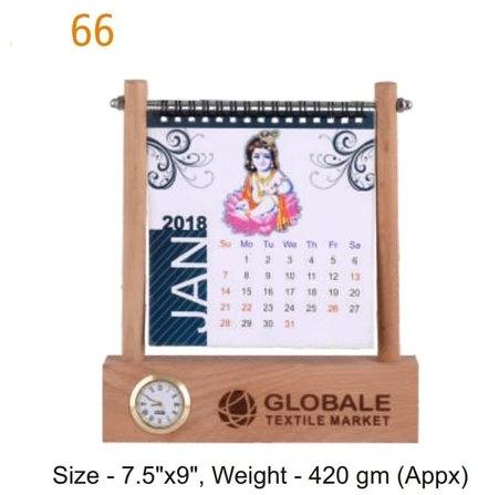 Wooden Table Top Calendar