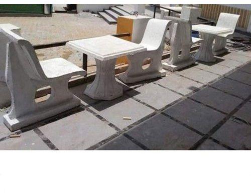 Garden Cement Table Chair Set, Color : Grey