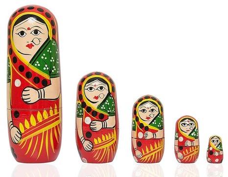 Wooden Nesting Doll Stacking Doll, Color : Multicolor