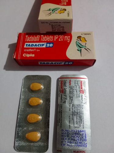 Tadacip 20 Mg (Tadalafil) Tablet, Purity : 100%