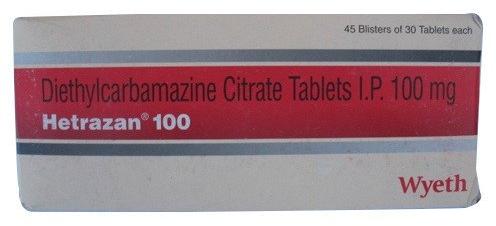 Hetrazan Diethylcarbamazine Citrate Tablet