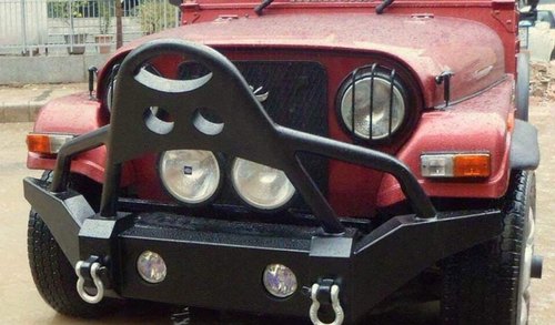 Mild Steel Thar Sting Bumper, For Cars, Color : Black