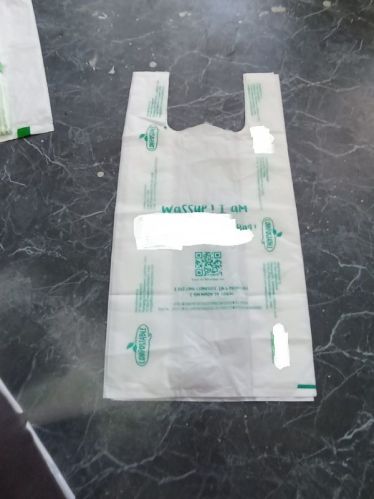 Bioplastic Compostable Carry Bag, For Shopping Of Grocery, Vegetable, Poultry, Pattern : Plain, Printed