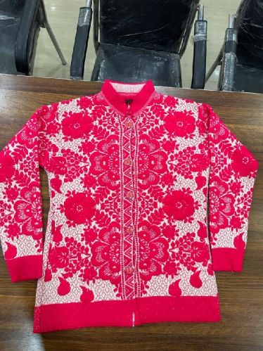 Cotton Printed Ladies Cardigan, Technics : Machine Made