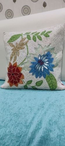 Cotton Hand Embroidered Cushion Covers, Feature : Easy Wash