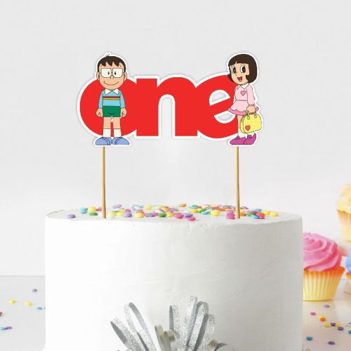 Ninja Hattori One Cake Topper, For Birthday Decorations, Packaging Type : Plastic Cover