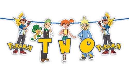 Card Stock 250 GSM Good Quality Pokemon Two Banner, For Birthday Decorations, Packaging Type : Plastic Cover