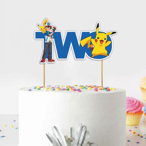 Seyal Card Stock 250 GSM Pokemon Two Cake Topper Birthday Party