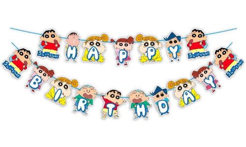 Seyal Card Stock 250 GSM Shinchan Happy Birthday Banner Multisize
