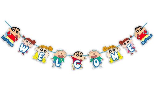 Seyal Card Stock 250 GSM Shinchan Welcome Banner Birthday Party