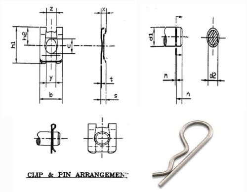 Polished Steel Industrial Clips and Pins, Size : 4.5inch, 4inch, 5inch