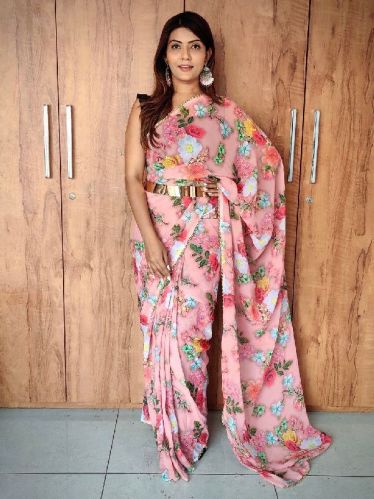 Georgette Ready To Wear Saree, Feature : Anti Shrink, Anti Wrinkle, Attractive Designs, Comfortable