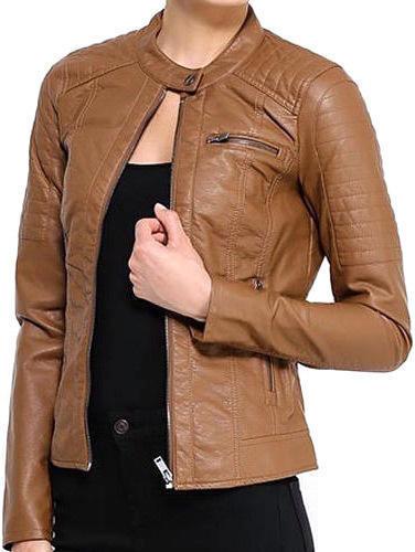 Plain Ladies Leather Jacket, Feature : Comfortable, Quick Dry