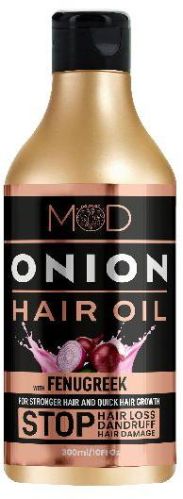 MOD Onion Hair Oil With Fenugreek, For Anti Dandruff, Packaging Type : Plastic Bottle