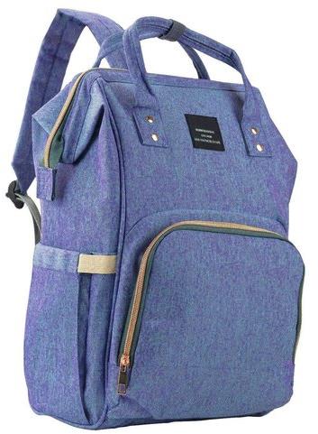Plain Nylon Baby Diaper Bag, Color : Blue