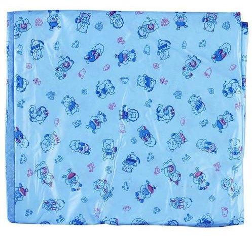 Chinmay Kids Plastic Printed Baby Sheet, Color : Blue