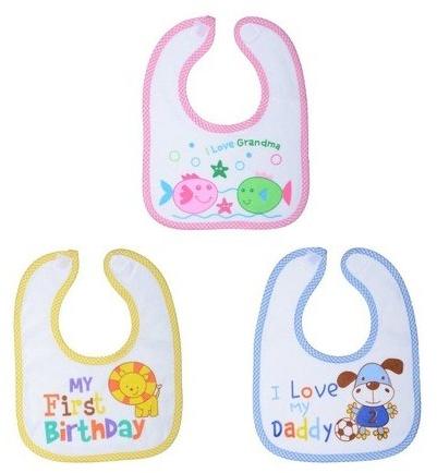 Chinmay Kids Printed Square Baby Bib Set, Packaging Type : Packet