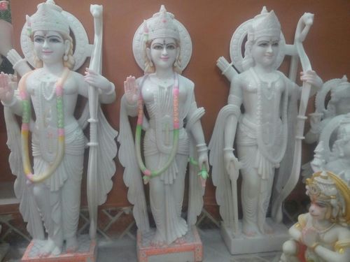 Aksharmoortiarts Polished Printed Marble RAM Darbar Moorti, For Home, Office, Shop, Temple, Size : Multisizes