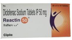 Diclofenac Sodium Tablets IP 50mg, Packaging Size : 20*5*10