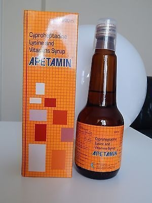 Apetamin Weight Gain Vitamin Syrup 200ml, For Body Fitness, Packaging Type : Plastic Packets, Bottles