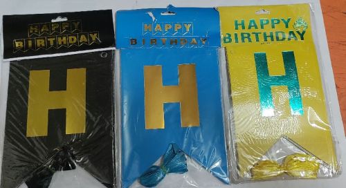 Happy Birthday Paper Banner, Size : Standard