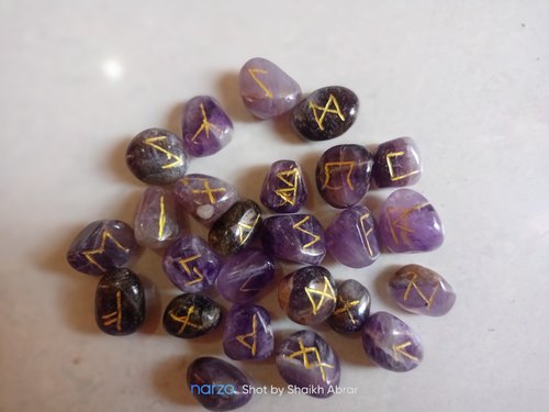 Magical Crystal Amethyst Rune Set, Certification : ISO 9001:2008 Certified