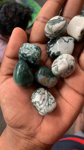 Magical Crystal Polished Tree Moss Agate Gemstones, Feature : Attractive Look, Shiny Look