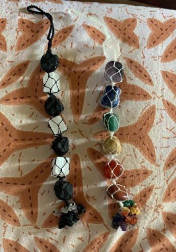 Natural 7 Chakra Hanging Agate Stone, For Jewellery Use, Size : 0-25mm, 25-50mm, 50-100mm