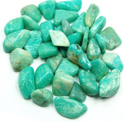 Polished Amazonite Tumbled Stone, For Making Jewelry, Size : 20-30 Mm, 30-40 Mm