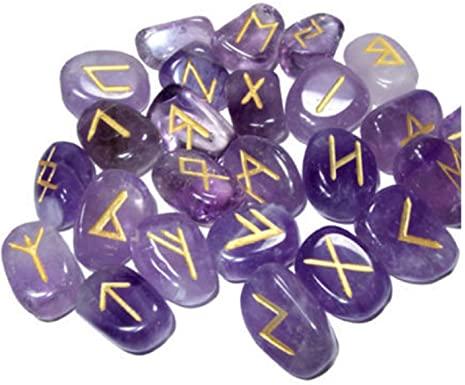 Natural Polished Amethyst Rune Agate Stone, For Jewellery Use, Size : 0-25mm, 25-50mm, 50-100mm