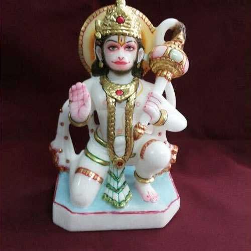 Polished Marble Hanuman Statues, For Indoor, Size : Multisizes