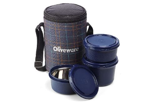 Plastic Oliveware Amber Lunch Box, For Food Packing, Feature : Leak Proof, Microwaveable