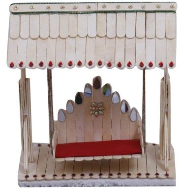 Handmade Laddu Gopal Swing, Color : Ivory