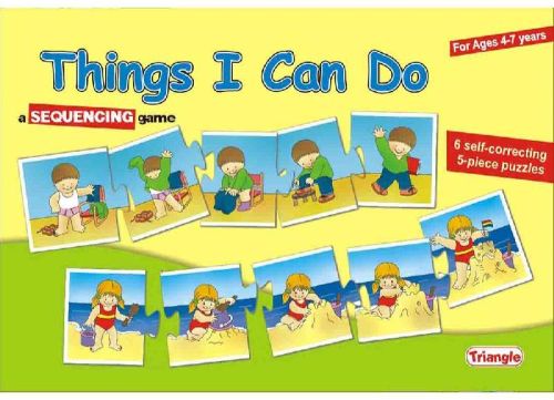 Cardboard Things I Can Do Puzzle, For Playing, Pattern : Printed